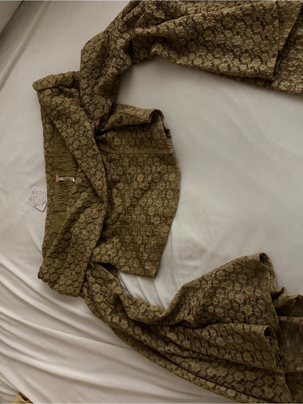 Free People Olive Textured Blazer Jacket